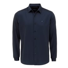 Camisa M/L Black White Blue Petróleo