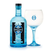 Kit Gin Orgânico Garrafa Azul 750ml c/ Taça