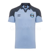 Camisa Polo Grêmio Viagem Azul Umbro 2023 Masculina